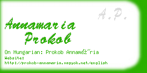 annamaria prokob business card